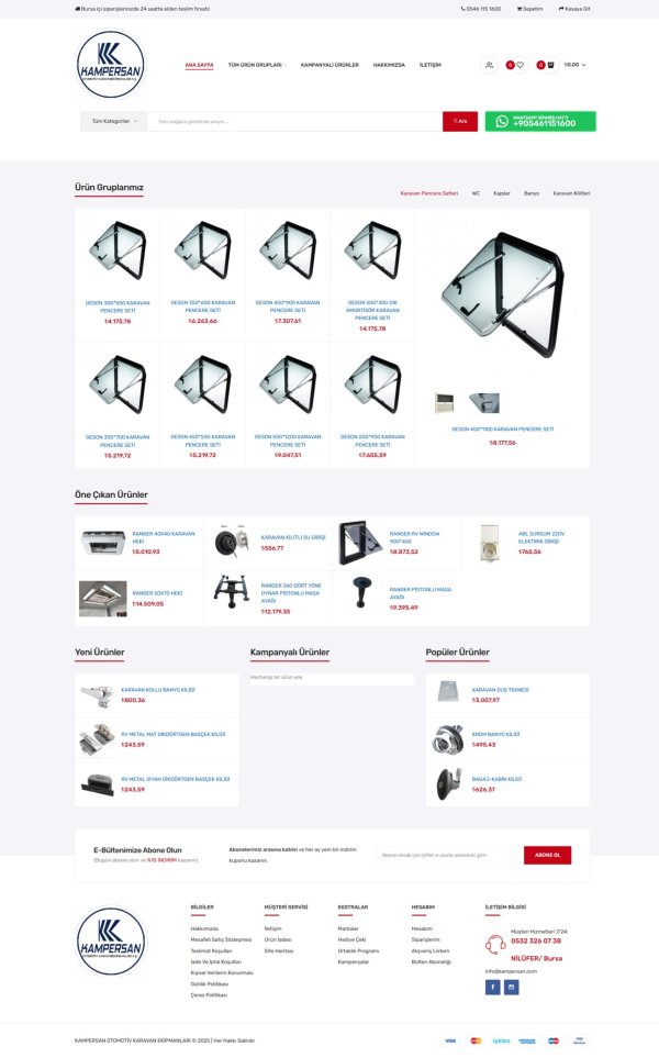 E-Ticaret Sitesi karavanekipmanlar.com Web Site Tasarımı & Yazılımı
